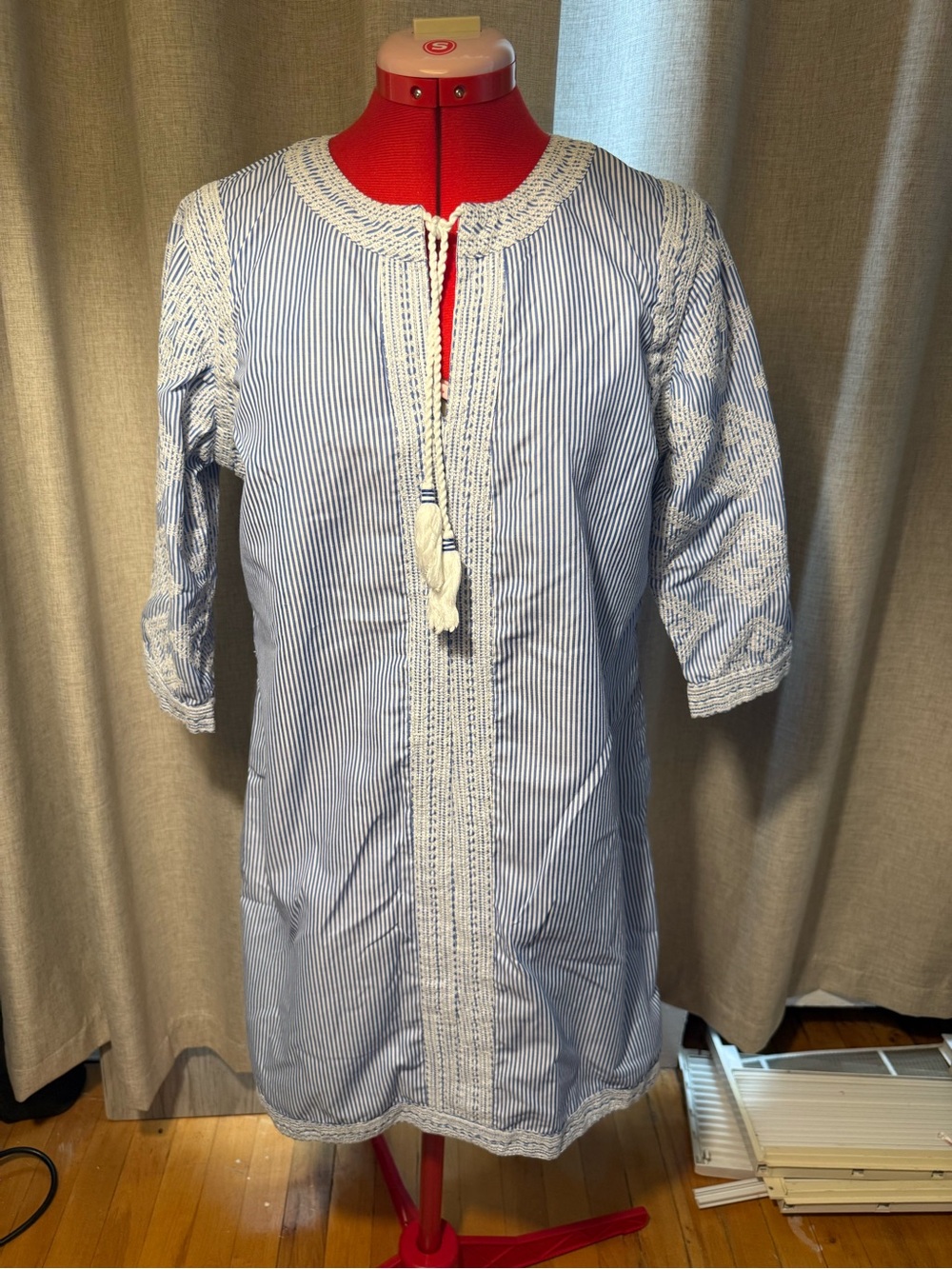 Gretchen Scott Wash/Wear Pin Striped Dress